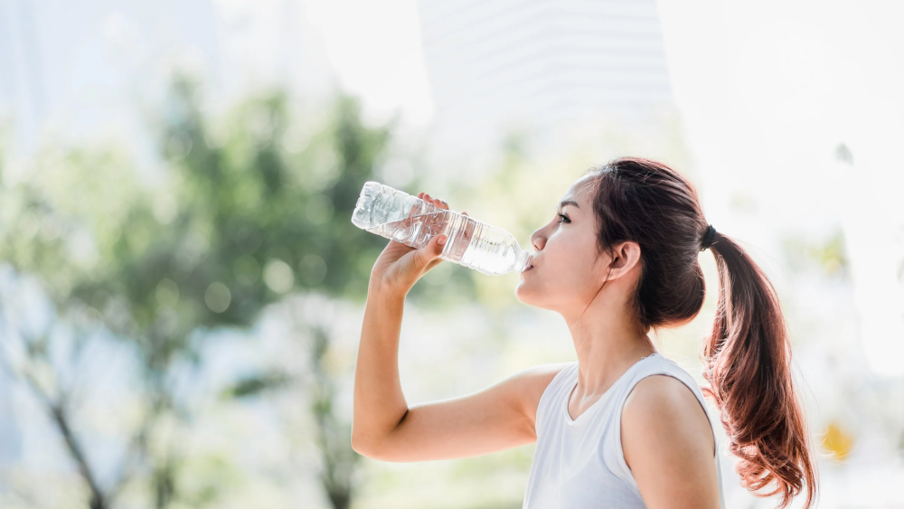 Water bottle drinking