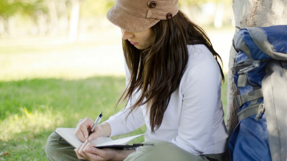 Woman journaling