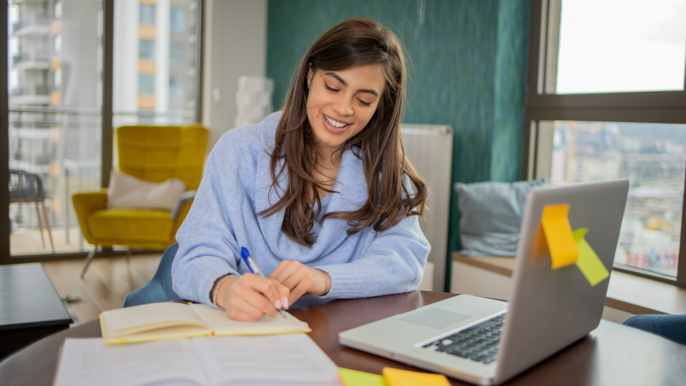 Woman studying