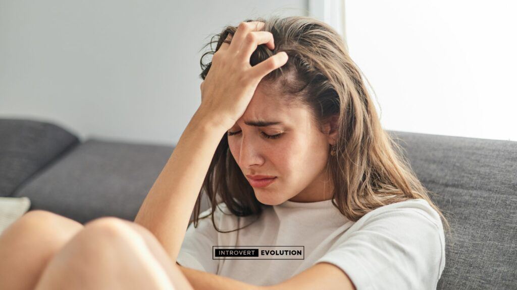 Woman stressed and anxious image